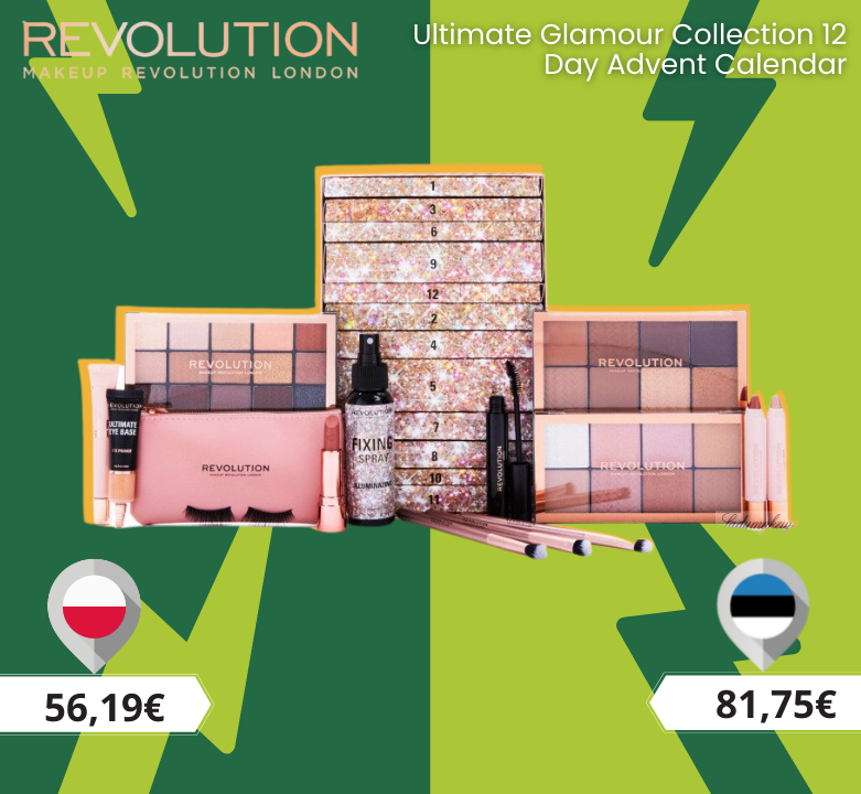 Vaata Makeup Revolution Advendikalendri hinda ja säästa!