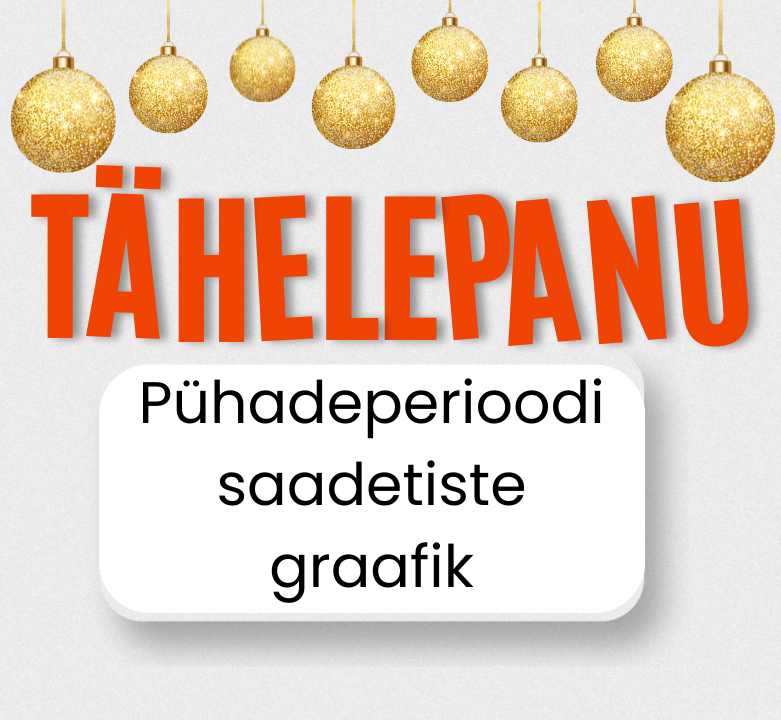 Tähtis ❗ Teade pühadeperioodi saadetiste graafiku kohta ❗